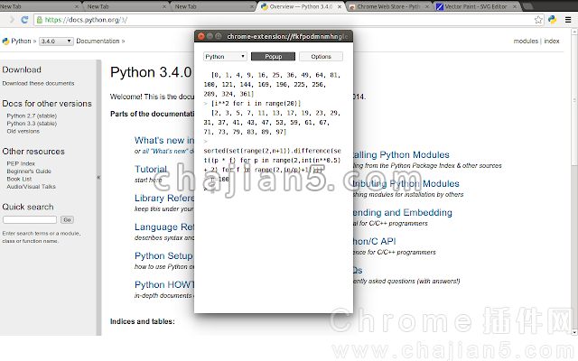 测试python代码、测试正则表达式的Chrome插件Python Shell
