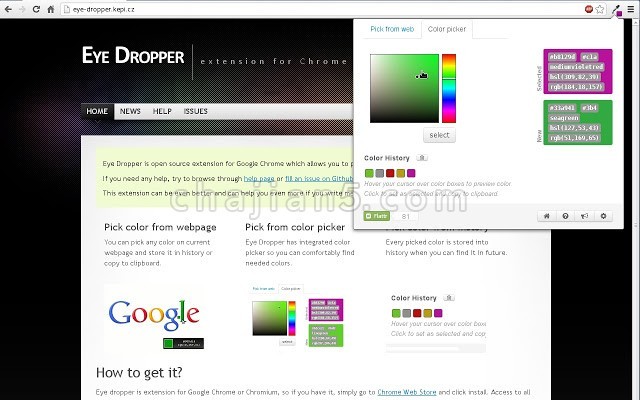 Eye Dropper前端开发 浏览器窗口内取色器