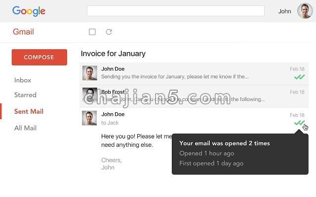Gmail和收件箱邮件追踪：电子邮件追踪