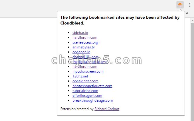 检测书签收藏夹链接是否有死链的Chrome插件Cloudbleed Bookmark Checker
