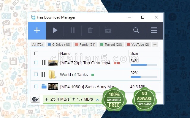 Free Download Manager（简称FMD）好用的Chrome下载工具插件