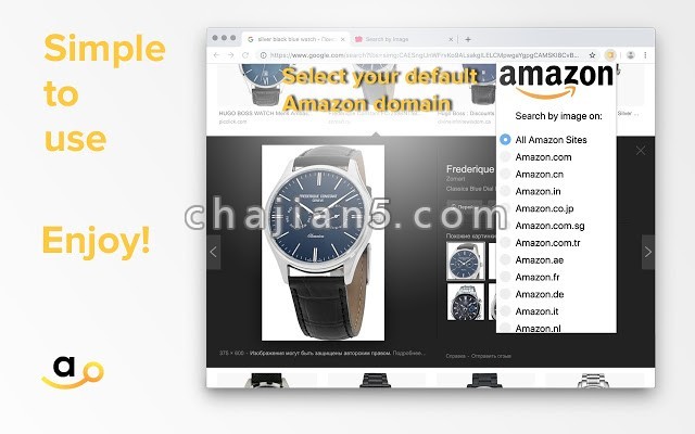 在Amazon上以图搜索商品的Chrome插件