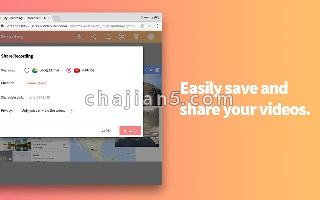 Chrome浏览器网页录屏录像插件Screencastify