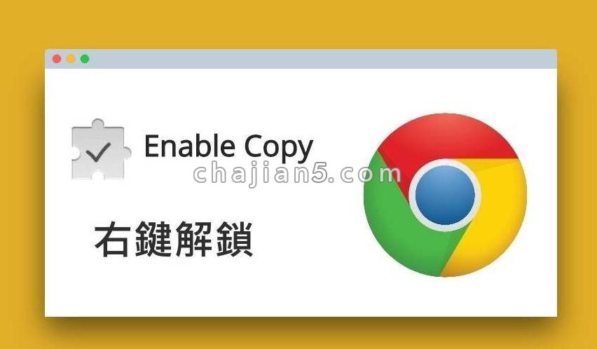 Chrome浏览器解除“限制复制粘贴和右键功能”的插件Enable Copy