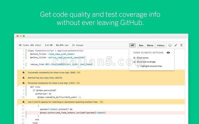 Codeclimate 在Github上做代码测试
