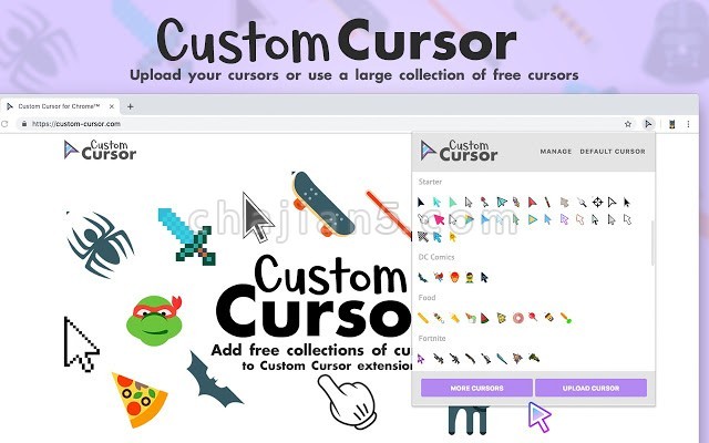 Custom Cursor for Chrome™ 自定义Chrome浏览器鼠标光标图形的插件