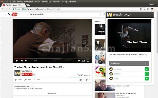 Watch2Gether-将Youtube, Vimeo, Dailymotion上的视频分享到群组一起看