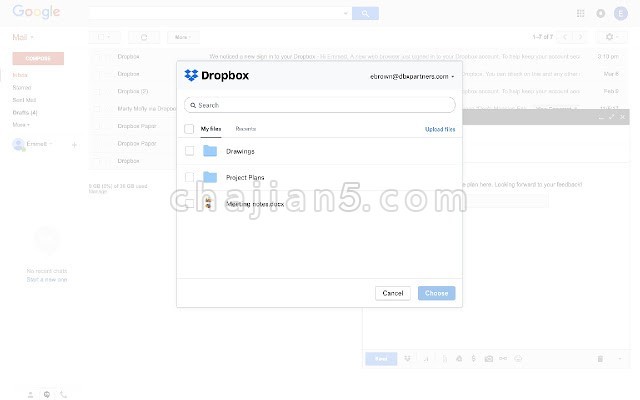 Dropbox for Gmail直接在 Gmail 窗口中发送和预览 Dropbox 文件