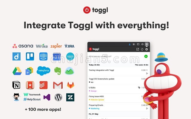 Toggl Button: Productivity & Time Tracker 给访问的网页添加计时器