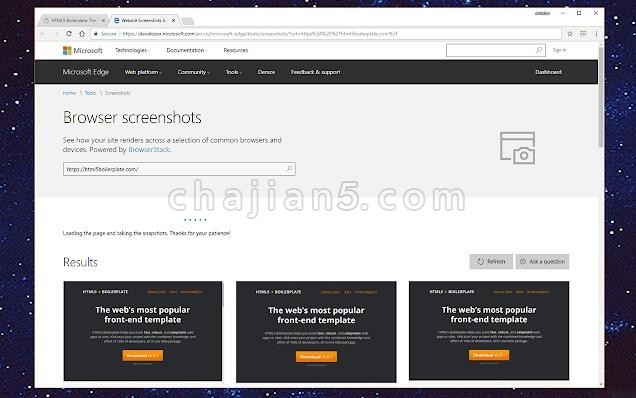 Multi-browser Screenshots测试网站在常见浏览器/设备下的效果