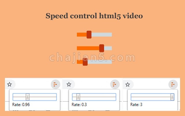 Speed control html5 video视频速度控制器