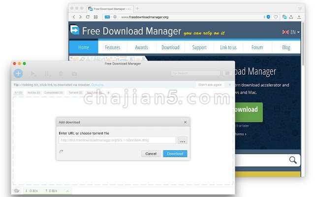 Download with Free Download Manager (FDM)下载管理器