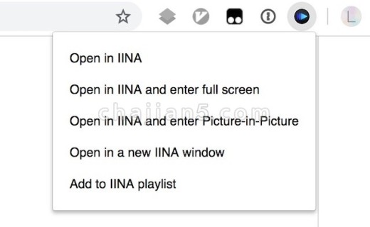 Open In IINA 在IINA播放器中打开视频（支持VP9编码）
