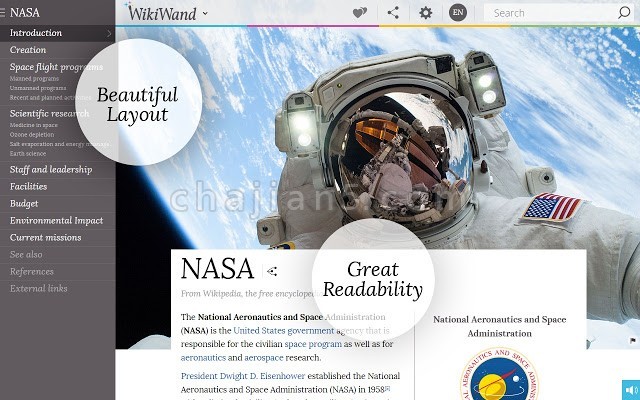 Wikiwand: Wikipedia Modernized维基魔杖给Wikipedia维基百科重新排版样式美化