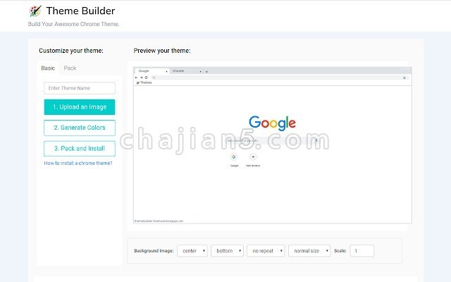 Chrome Theme Builder自己制作浏览器主题背景的自定义插件（主题生成器）