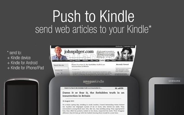 Push to Kindle 把网页文章推送到 Kindle设备上