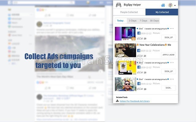 Tracking Ads – BigSpy 侧重社交营销的广告跟踪工具