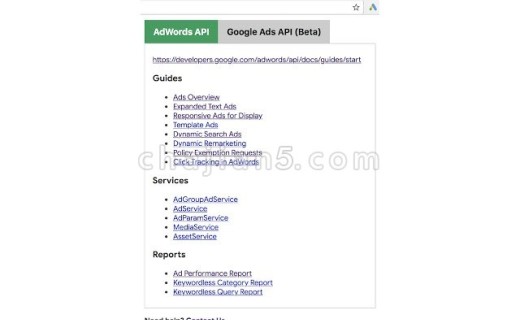AdWords & Google Ads API Web Navi（Google 官方）