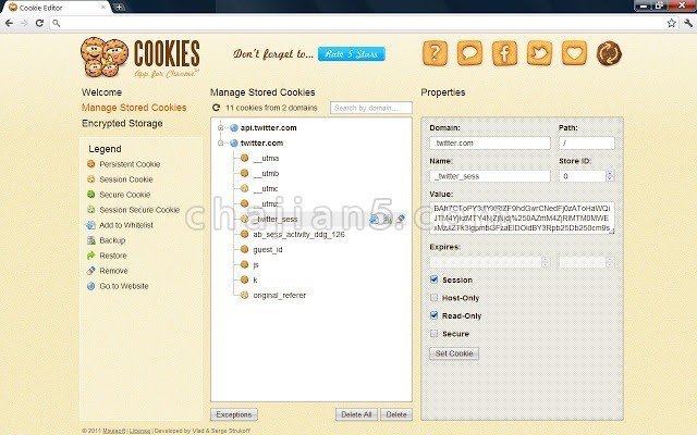 Cookie Editor 可视化Cookie编辑器