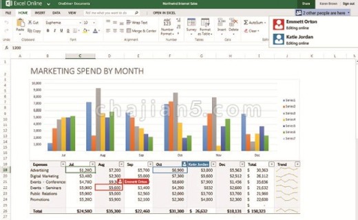 Excel Online 在线创建、编辑和共享 Excel 电子表格