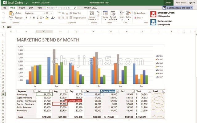 Excel Online 在线创建、编辑和共享 Excel 电子表格