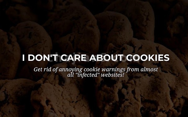 I don’t care about cookies 屏蔽网站弹出cookie提示