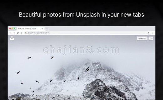 Unsplash Instant 打开新标签页时显示一张高清美图