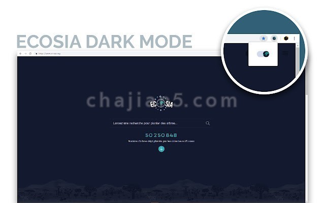 Ecosia Dark-Mode 给搜索引擎Ecosia 开启暗黑护眼模式