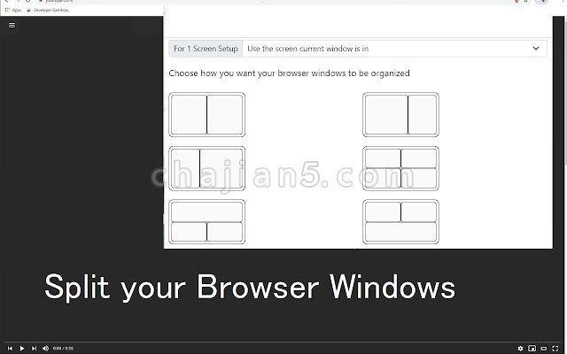Split Screen for Google Chrome 谷歌浏览器分屏显示插件