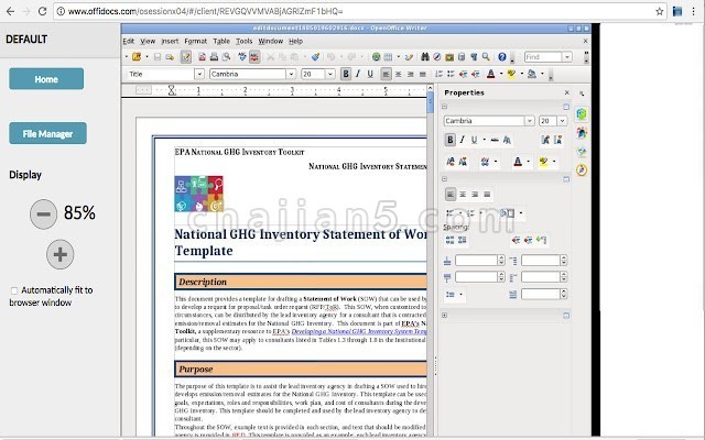 OpenOffice Writer 在线创建和编辑doc和docx文档