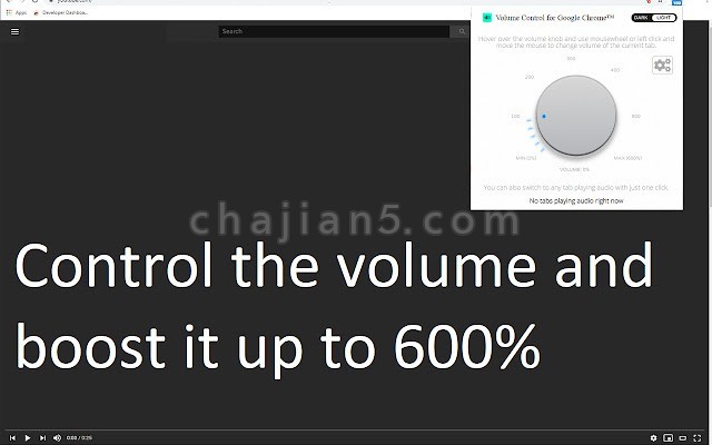 Volume Control for Google Chrome™ 放大音量到600% 可单个标签页调节