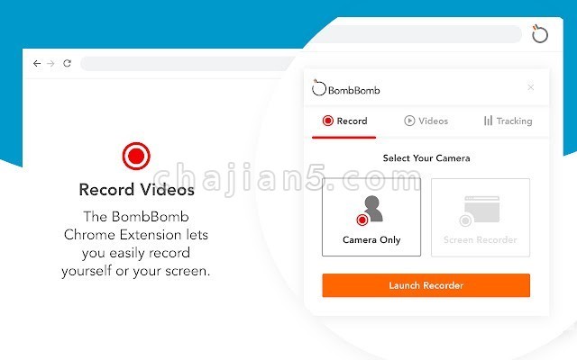 BombBomb Video 网页录屏 用电脑摄像头录视频的插件