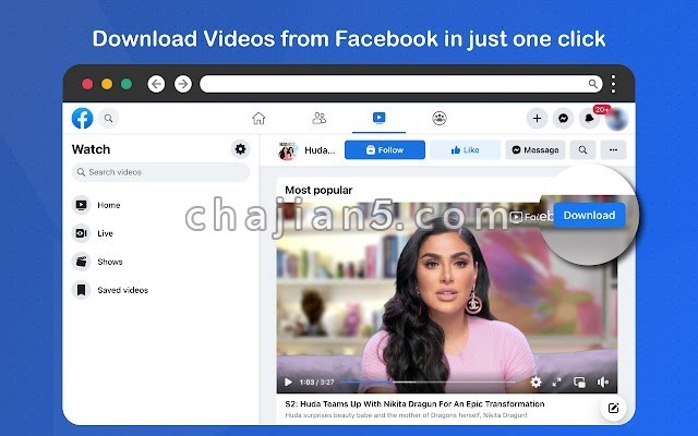 Video Downloader For Facebook 下载脸书上的视频