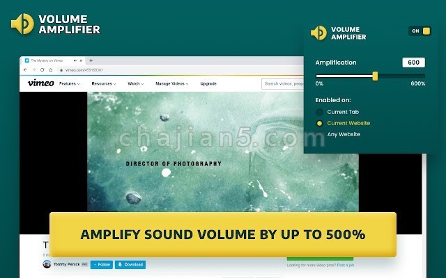 Volume Amplifier 在音量最大的状态下还可以增大浏览器标签页的音量