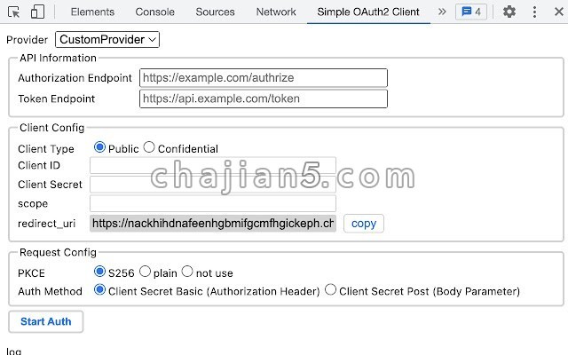 Simple Oauth2 Client 供开发使用oauth2客户端chrome扩展