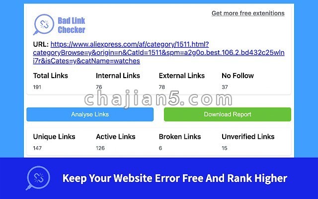 Website Broken Link And 404 Error Checker 网站死链检查 404错误页面检查