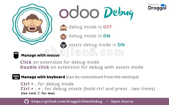 Odoo Debug 一键点击切换Odoo调试模式