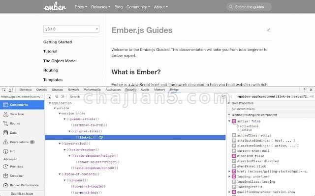 Ember Inspector 用于调试Ember应用程序的工具