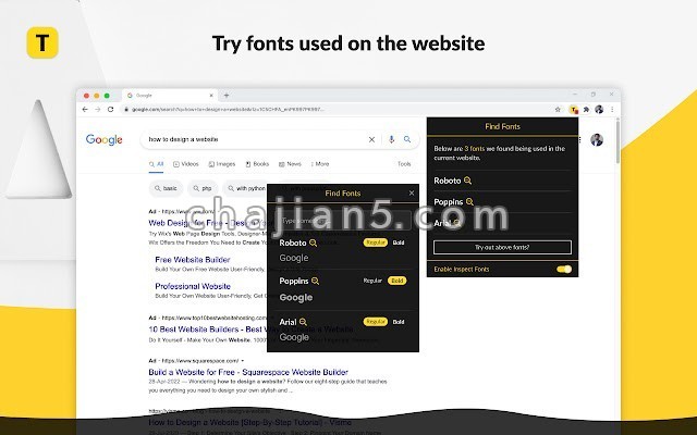 Find Website Used Fonts 查看网页使用的什么字体