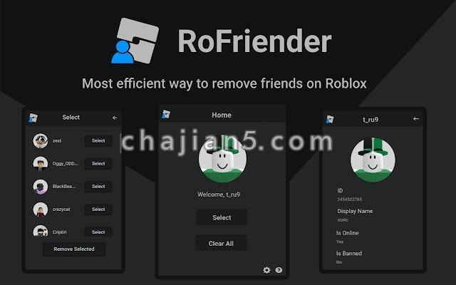 Rofriender 轻松删除roblox上的好友 支持批量删除