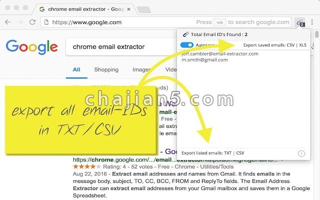 Email Extractor 自动访问网站和自动保存电子邮件id