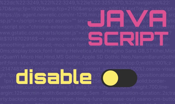 JavaScript switcher for SEO and development 更方便的禁用或启用JavaScript