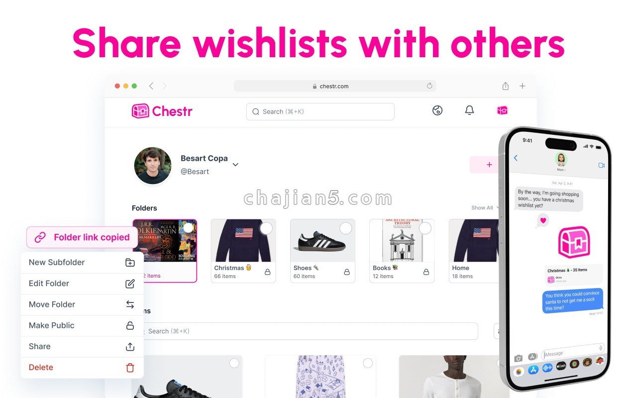 Chestr 帮助用户轻松创建和管理购物愿望清单