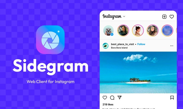 Web Client for Instagram™ – Sidegram 在浏览器上更好的使用ins（不具备代理网络功能）