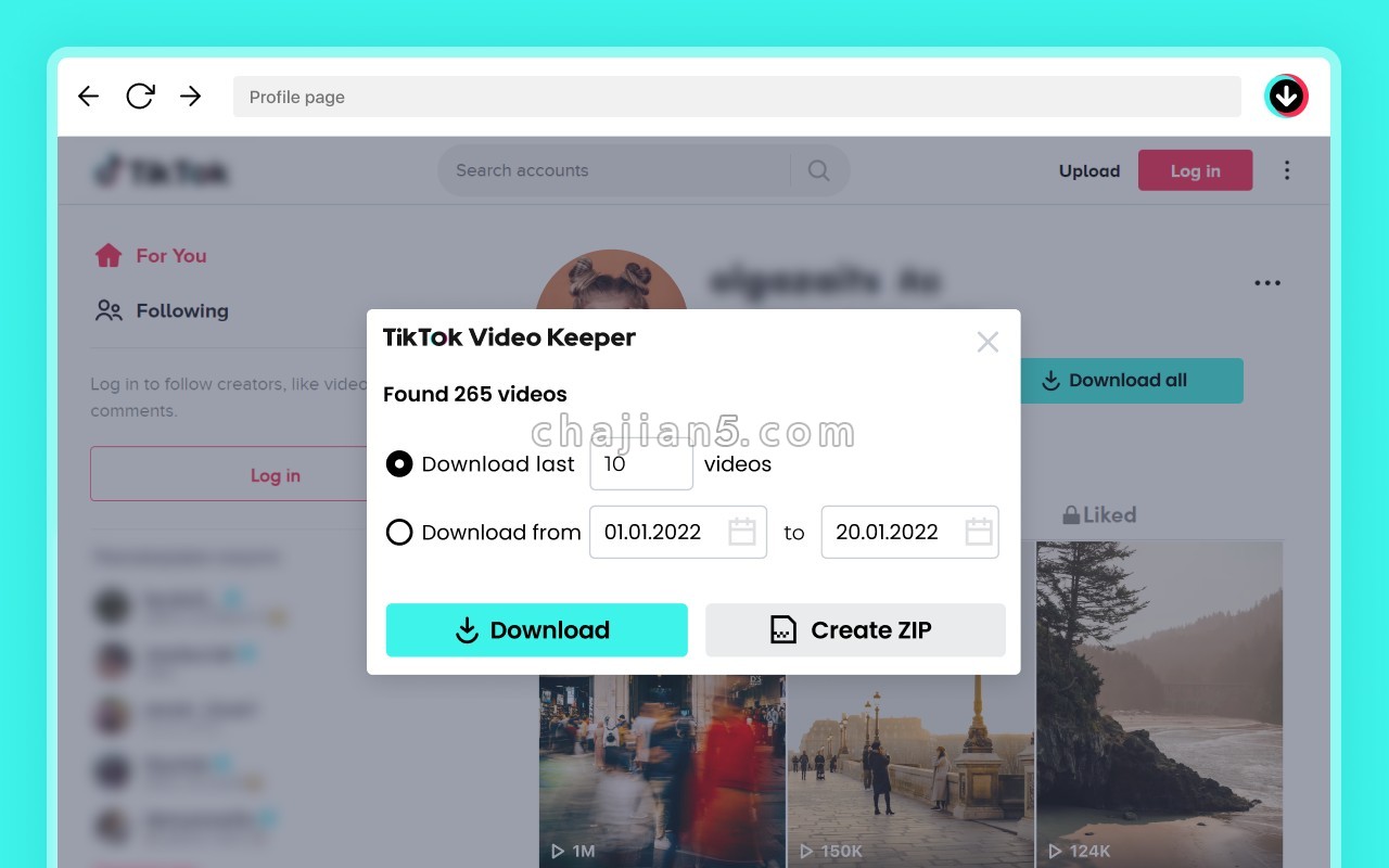 Tiktok Video Keeper 从 Tiktok 下载和保存视频 包括带或不带水印的视频