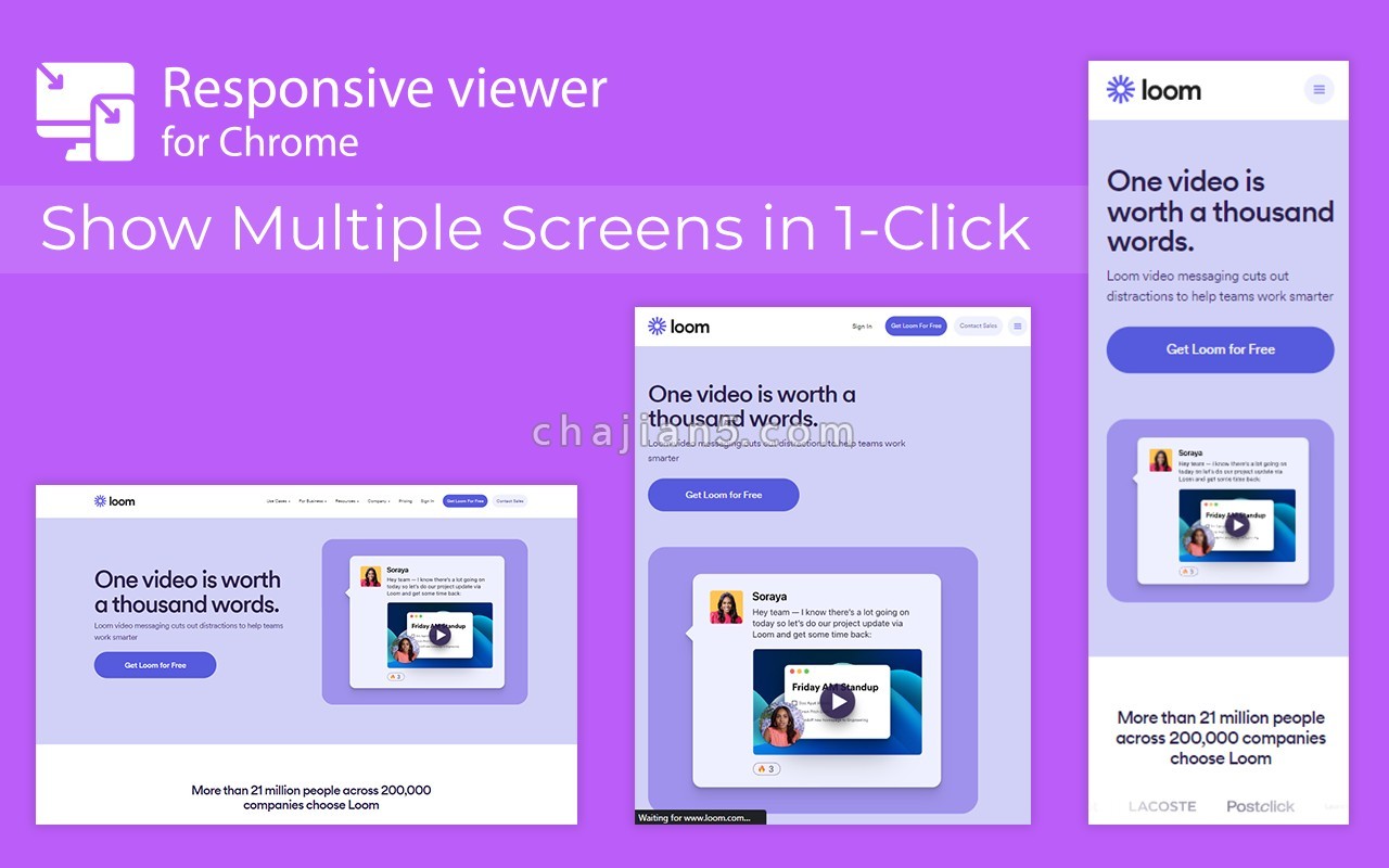Responsive Viewer For Chrome 前端开发测试在多个屏幕尺寸下的效果演示