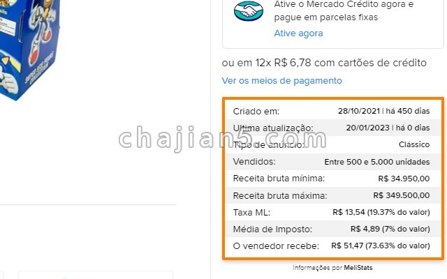 Meli Stats 在美客多商品页显示商品的详细信息
