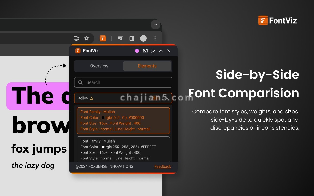 Fontviz 轻松查找出网站网页上使用的字体